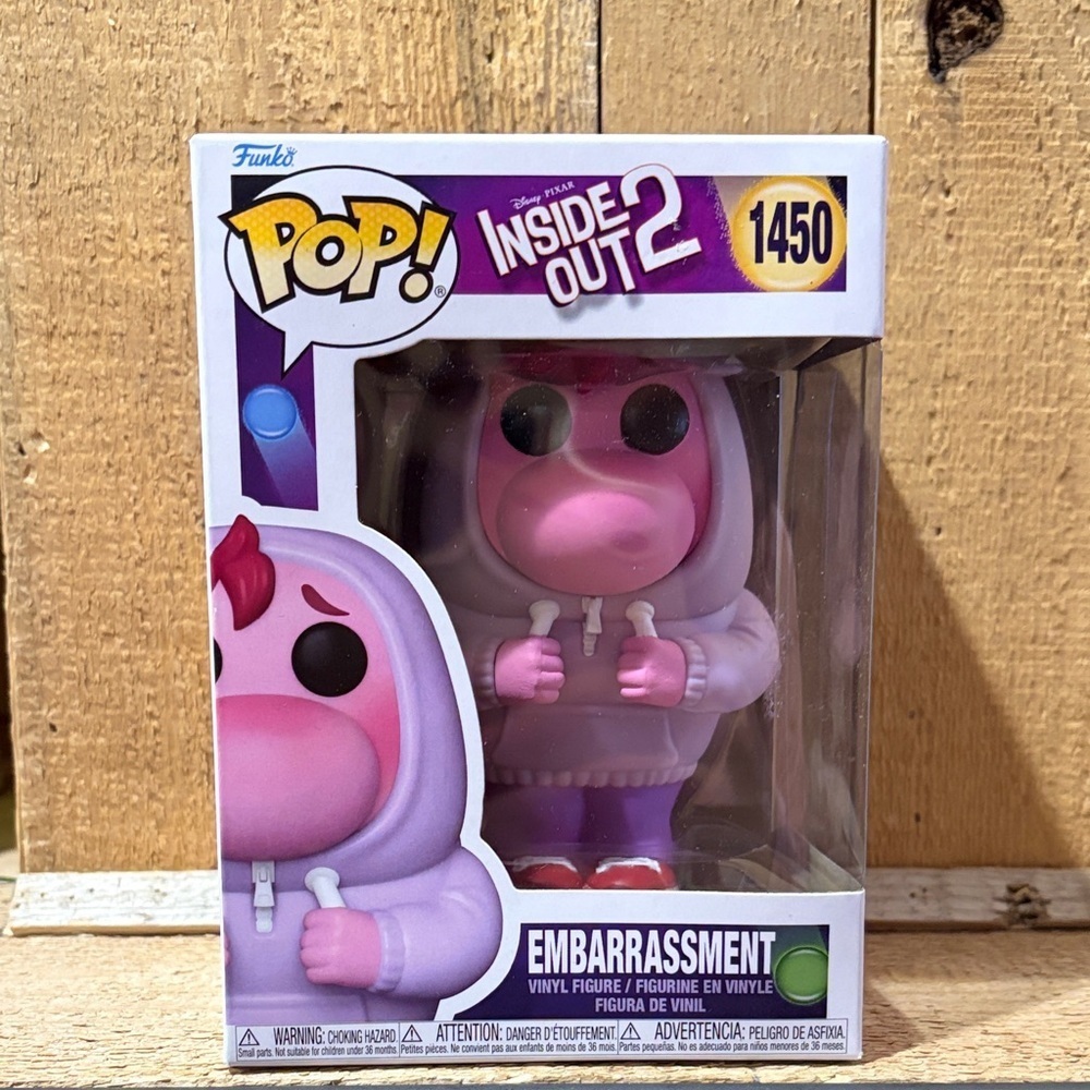 Funko Pop Inside Out 2 Embarrassment Pink and Purple Vinyl Figure